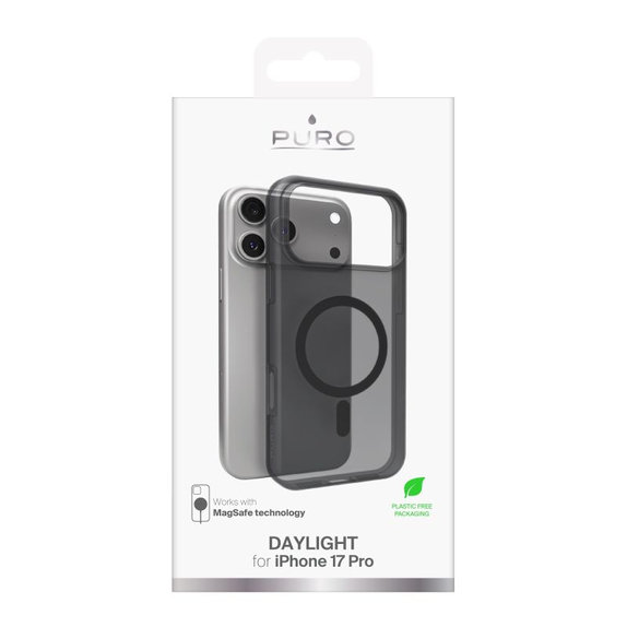 PURO - Housse DAYLIGHT avec MagSafe pour iPhone 17 Pro, noir