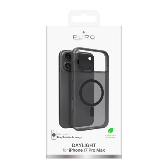 PURO - Housse DAYLIGHT avec MagSafe pour iPhone 17 Pro Max, noir