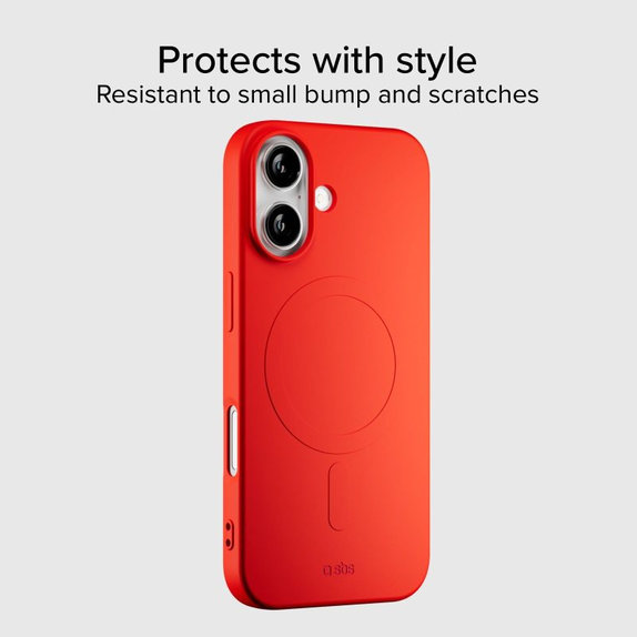 SBS - Housse Instinct Mag compatible avec MagSafe pour iPhone 17, rouge