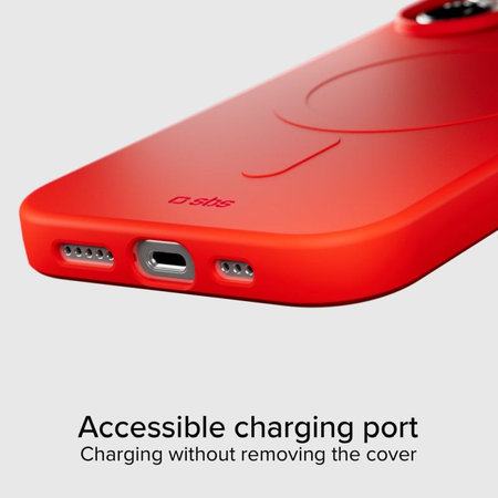SBS - Housse Instinct Mag compatible avec MagSafe pour iPhone 17, rouge
