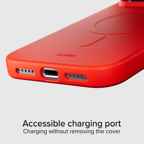 SBS - Housse Instinct Mag compatible avec MagSafe pour iPhone 17 Pro, rouge