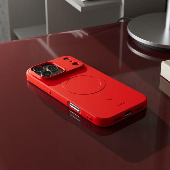 SBS - Housse Instinct Mag compatible avec MagSafe pour iPhone 17 Pro, rouge