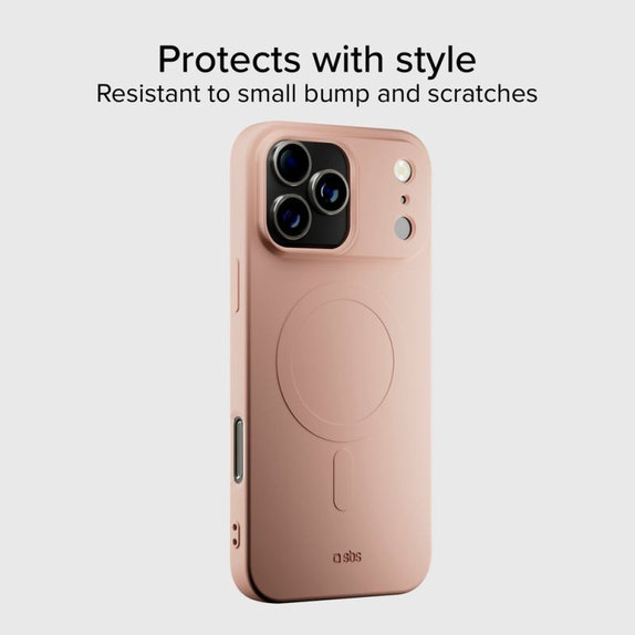 SBS - Housse Instinct Mag compatible avec MagSafe pour iPhone 17 Pro Max, rose