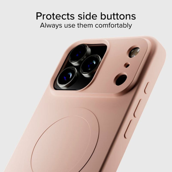 SBS - Housse Instinct Mag compatible avec MagSafe pour iPhone 17 Pro Max, rose