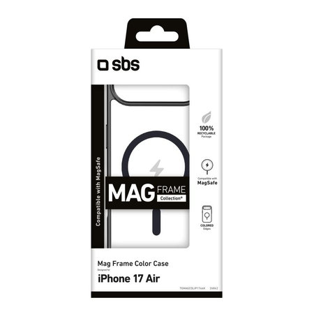 SBS - Housse Mag Frame compatible avec MagSafe pour iPhone 17 Air, noir