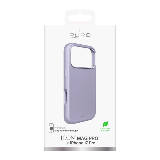 PURO - Housse ICON MAG PRO avec MagSafe pour iPhone 17 Pro, rose