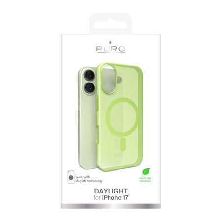 PURO - Housse DAYLIGHT avec MagSafe pour iPhone 17, vert