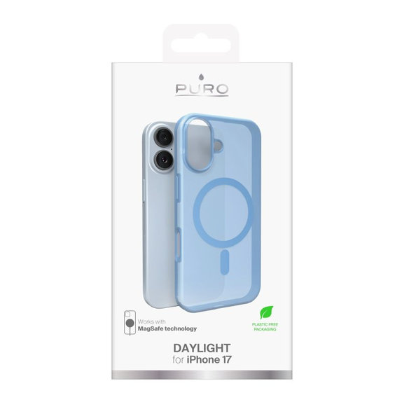 PURO - Housse DAYLIGHT avec MagSafe pour iPhone 17, bleu