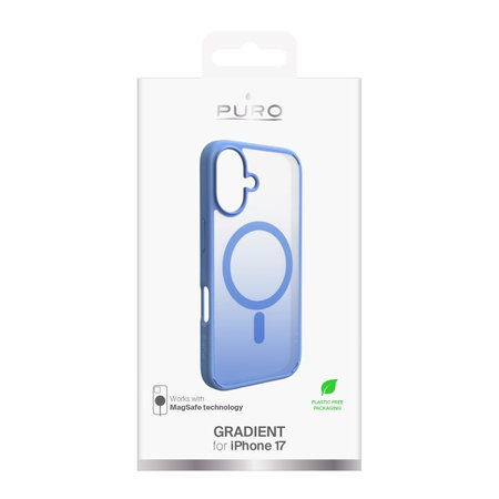 PURO - Housse Gradient avec MagSafe pour iPhone 17, bleu