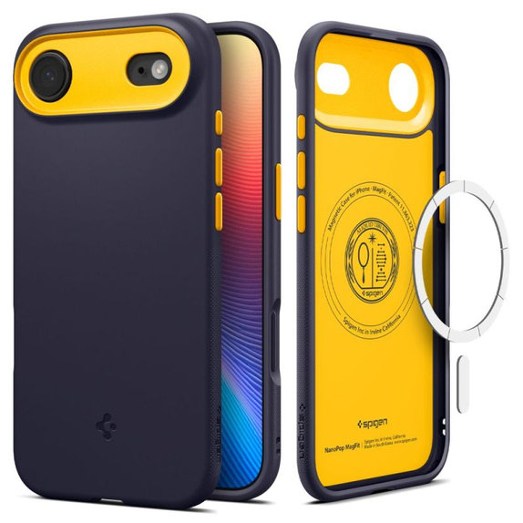 Spigen - Housse Nano Pop avec MagSafe pour iPhone 17 Air, Blueberry Navy