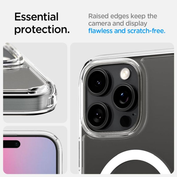 Spigen - Coque Ultra Hybrid "T" avec MagSafe pour iPhone 16 Pro, blanc