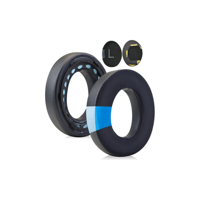 Coussinets de rechange pour Bose NC700, Mousse à mémoire + en Textile + cuir PU, Noires, Gel Rafraîchissant, 1 Paire