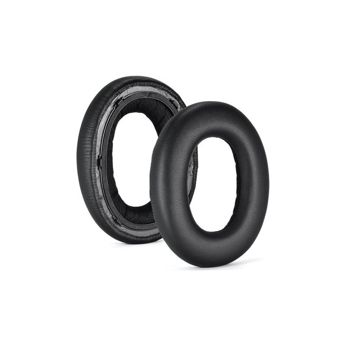 Coussinets de rechange pour Bowers & Wilkins PX7, Mousse à mémoire + cuir PU, Noires, 1 Paire