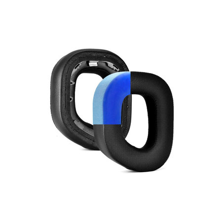 Coussinets de rechange pour Corsair HS80, Mousse à mémoire + en Textil, Noires, Gel Rafraîchissant, 1 Paire