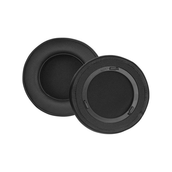 Coussinets de rechange pour Corsair Virtuoso RGB, Mousse à mémoire + cuir PU, Noires, 1 Paire
