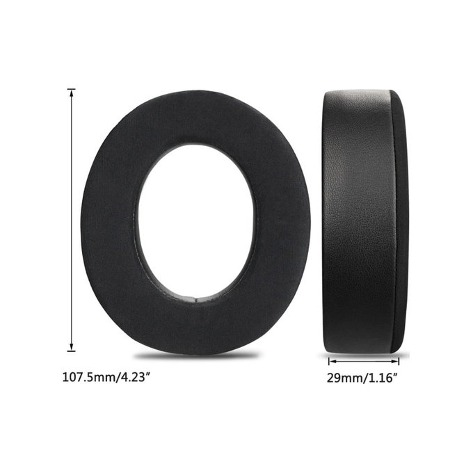 Coussinets de rechange pour Corsair HS50, HS50 Pro, Mousse à mémoire + en Textil, Noires, Gel Rafraîchissant, 1 Paire