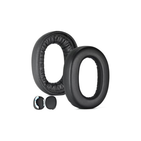 Coussinets de rechange pour Jabra Elite 85H, Mousse à mémoire + cuir PU, Noires, 1 Paire