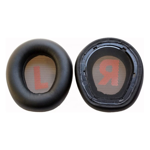 Coussinets de rechange pour JBL Quantum Q600, Mousse à mémoire + cuir PU, Noires, 1 Paire