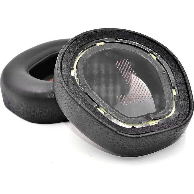 Coussinets de rechange pour JBL Quantum One, Mousse à mémoire + cuir PU, Noires, 1 Paire