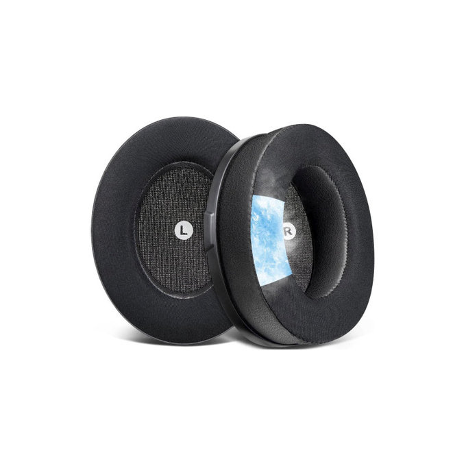 Coussinets de rechange pour Kingston HyperX Cloud Orbit S, Mousse à mémoire + cuir PU, Noires, Gel Rafraîchissant, 1 Paire