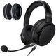 Coussinets de rechange pour Kingston HyperX Cloud Orbit S, Mousse à mémoire + cuir PU, Noires, 1 Paire