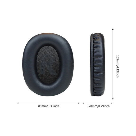 Coussinets de rechange pour Logitech G Pro X, Mousse à mémoire + cuir PU, Noires, 1 Paire