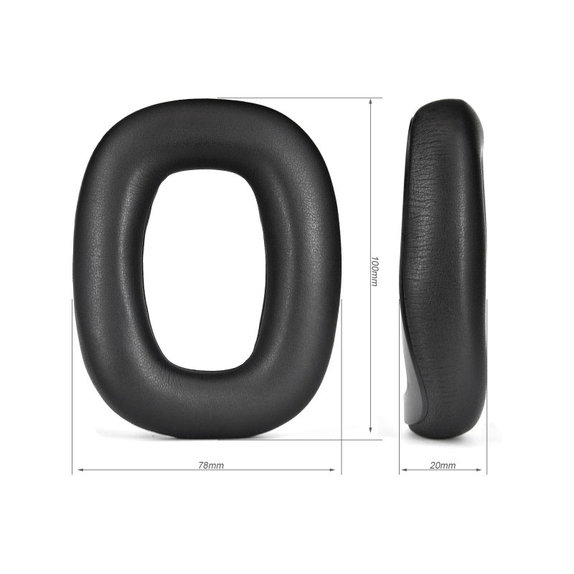 Coussinets de rechange avec aimant pour Logitech Astro A30, Mousse à mémoire + cuir PU, Noires, 1 Paire