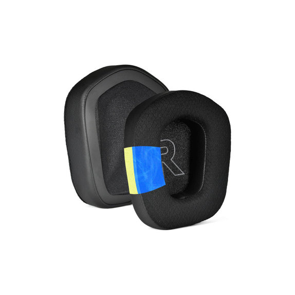 Coussinets de rechange pour Logitech G733, Mousse à mémoire + en Textil + Cuir, Noires, Gel Rafraîchissant, 1 Paire