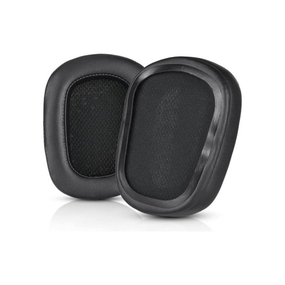 Coussinets de rechange pour Logitech G633 Artemis, G933 Artemis, Mousse à mémoire + Cuir, Noires, 1 Paire