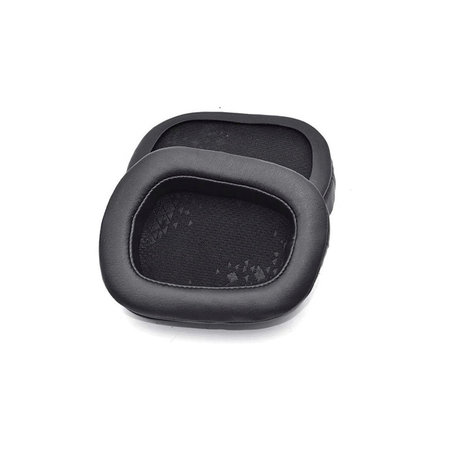 Coussinets de rechange pour Logitech G633 Artemis, G933 Artemis, Mousse à mémoire + Cuir, Noires, 1 Paire