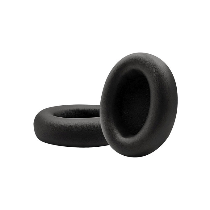 Coussinets de rechange pour Beats Studio Pro, Mousse à mémoire + cuir PU, Noires, 1 Paire