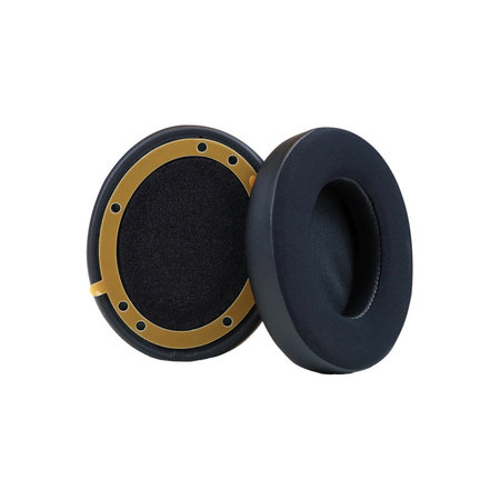 Coussinets de rechange pour Beats Studio Pro, Mousse à mémoire + en Textile + Cuir, Noires, Gel Rafraîchissant, 1 Paire