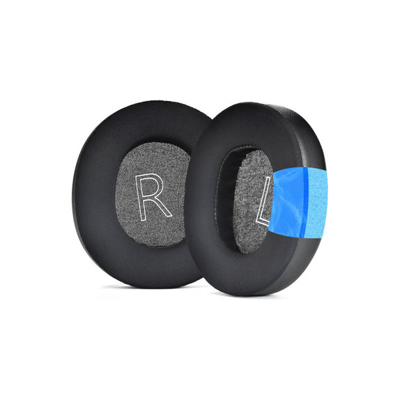 Coussinets de rechange pour Microsoft Xbox Series, Mousse à mémoire + cuir PU + en Textil, Noires, Gel Rafraîchissant, 1 Paire