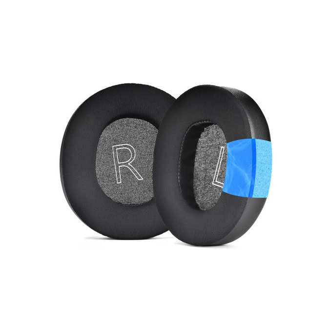 Coussinets de rechange pour Microsoft Xbox Series, Mousse à mémoire + cuir PU + en Textil, Noires, Gel Rafraîchissant, 1 Paire