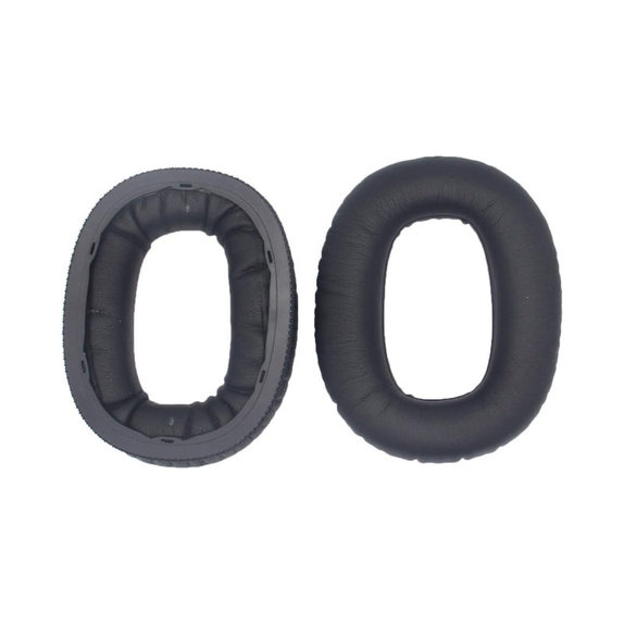Coussinets de rechange pour Marshall Monitor II, Mousse à mémoire + cuir PU, Noires, 1 Paire