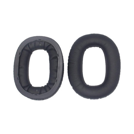 Coussinets de rechange pour Marshall Monitor II, Mousse à mémoire + cuir PU, Noires, 1 Paire