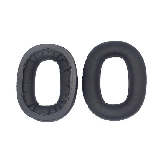 Coussinets de rechange pour Marshall Monitor II, Mousse à mémoire + cuir PU, Noires, 1 Paire