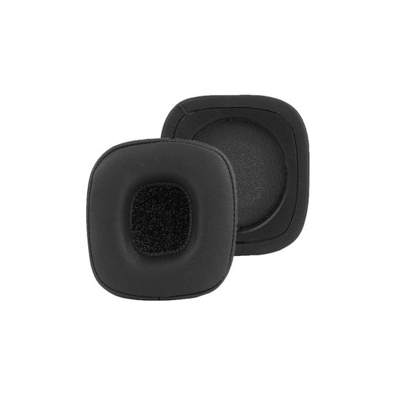 Coussinets de rechange pour Marshall Major IV, Mousse à mémoire + cuir PU, Noires, 1 Paire