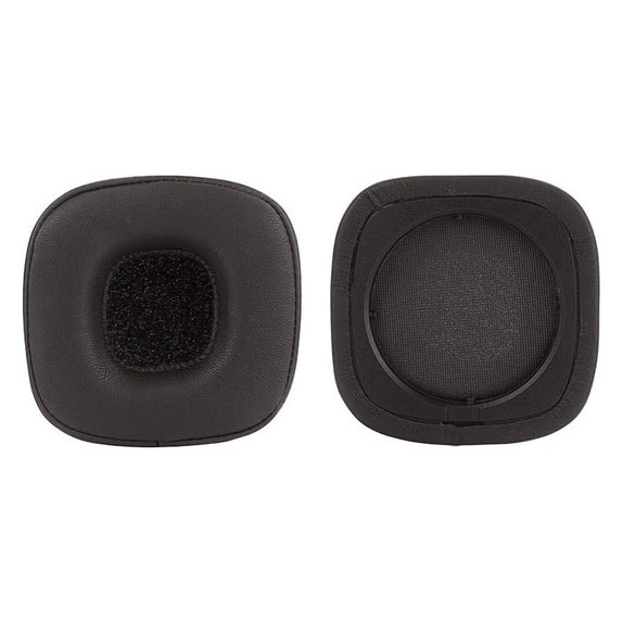 Coussinets de rechange pour Marshall Major IV, Mousse à mémoire + cuir PU, Noires, 1 Paire