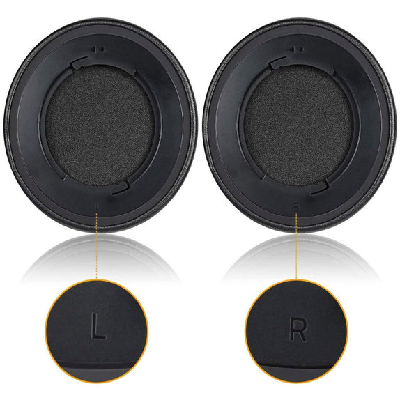 Coussinets de rechange pour Razer Nari 7.1 THX, Mousse à mémoire + cuir PU, Noires, 1 Paire