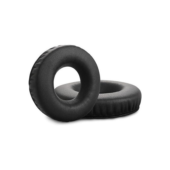 Coussinets de rechange pour Sennheiser HD25, SP 25-1 II, PC150, Mousse à mémoire + cuir PU, Noires, 1 Paire