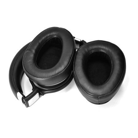 Coussinets de rechange pour Sennheiser PXC550, PX550, Mousse à mémoire + Cuir, Noires, 1 Paire