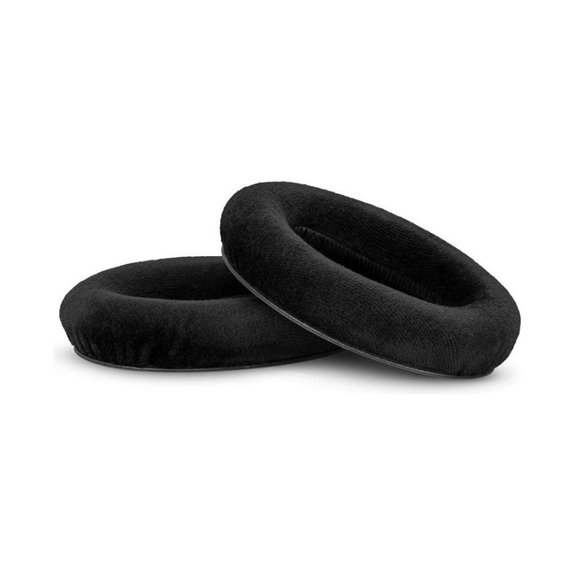 Coussinets de rechange pour Sennheiser HD545, HD600, HD650, Mousse à mémoire + en Textil, Noires, 1 Paire