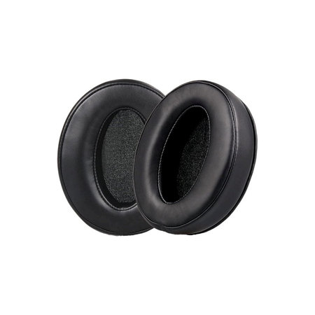 Coussinets de rechange pour Sennheiser HD4.50, HD450, Mousse à mémoire + Cuir, Noires, 1 Paire