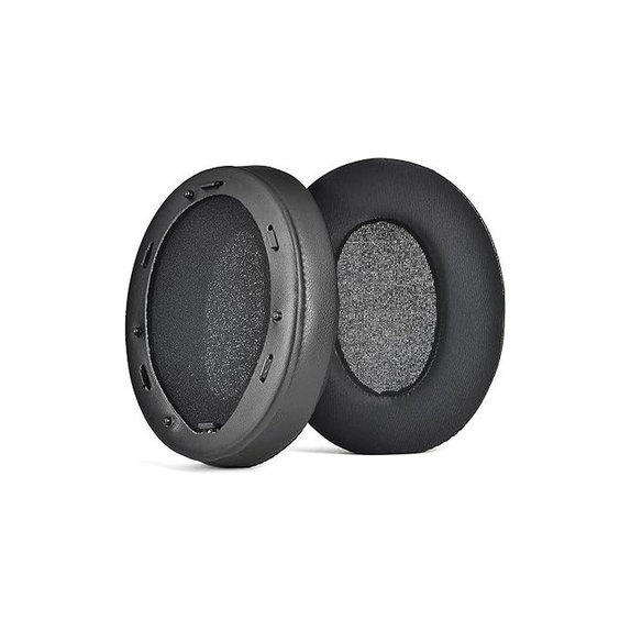 Coussinets de rechange pour Sony WH-1000XM3, Mousse à mémoire + en Textil + Cuir, Noires, Gel Rafraîchissant, 1 Paire