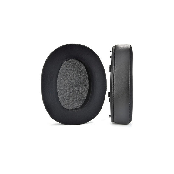 Coussinets de rechange pour Sony WH-XB910N, Mousse à mémoire + en Textil + Cuir, Noires, Gel Rafraîchissant, 1 Paire