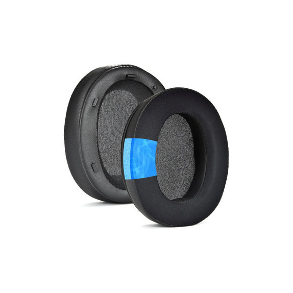 Coussinets de rechange pour Sony WH-XB910N, Mousse à mémoire + en Textil + Cuir, Noires, Gel Rafraîchissant, 1 Paire