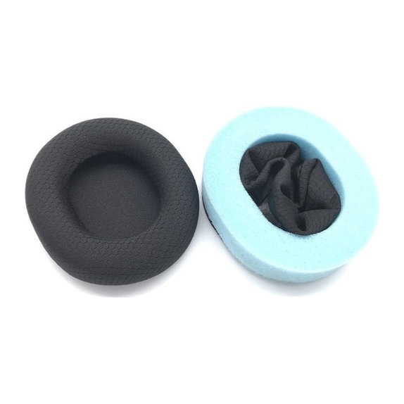 Coussinets de rechange pour Steelseries Arctics 1, 3, 5, 7, 9 Pro, Mousse à mémoire + en Textil, Noires, 1 Paire