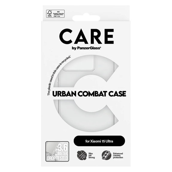 Étui Urban Combat pour Xiaomi 15 Ultra, Transparent, PanzerGlass