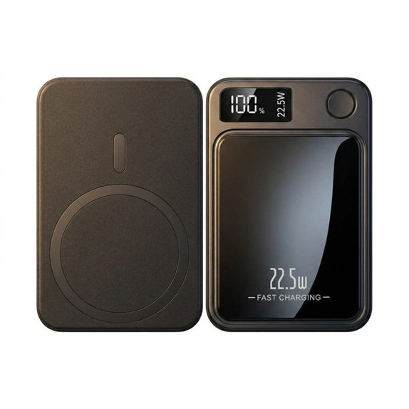 FixPremium - PowerBank MagSafe 5000mAh avec Écran LED, noir
